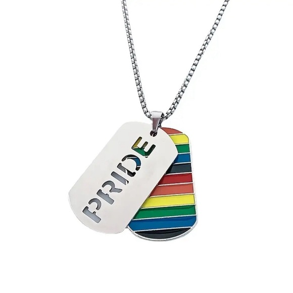 Rainbow Pride NWOT Stainless Steel Necklace - Picture 3 of 3